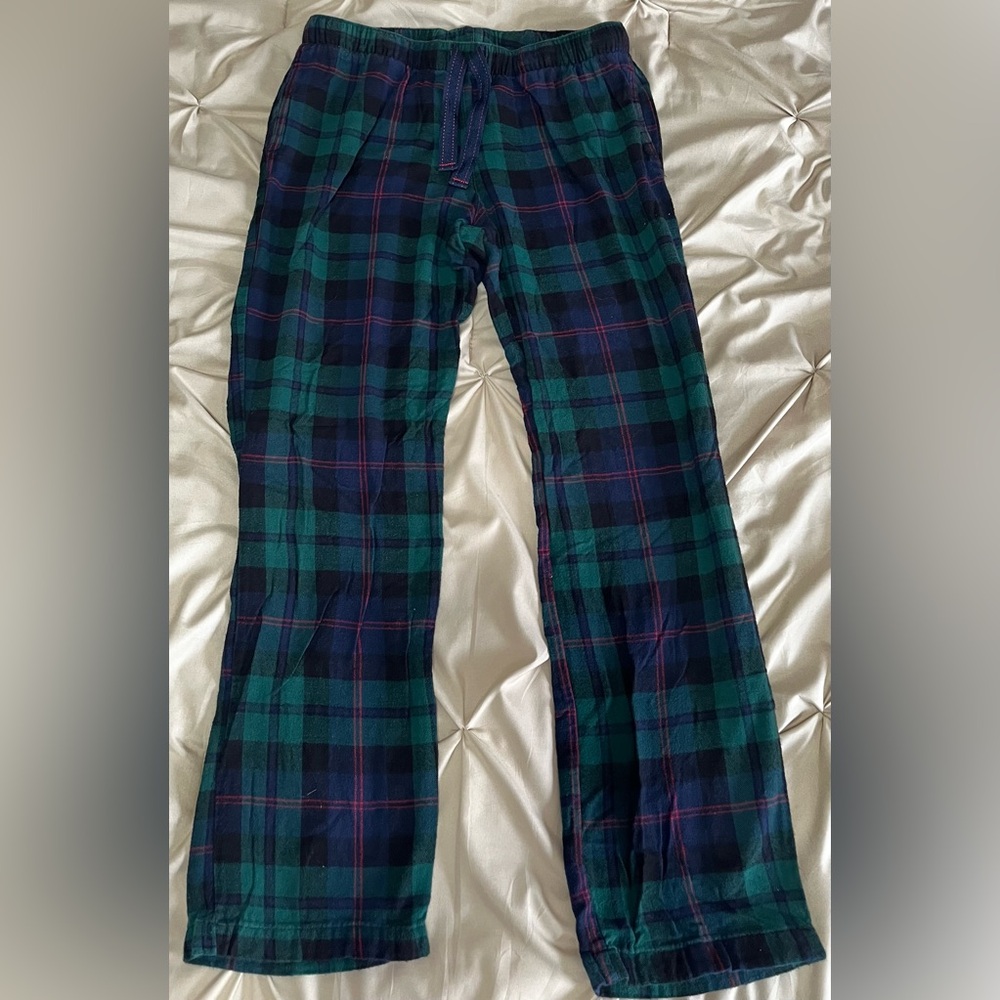 Old Navy Green, Blue & Red Plaid Flannel Pajama Pants with Pockets